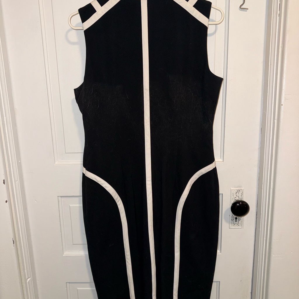 Calvin Klein Black Dress With White Accents